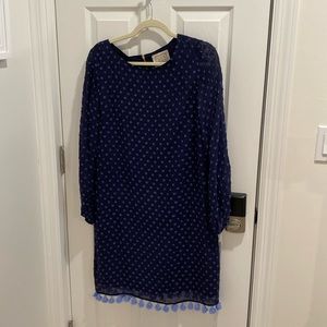 Navy dress with purple accents - sail to sable size 10